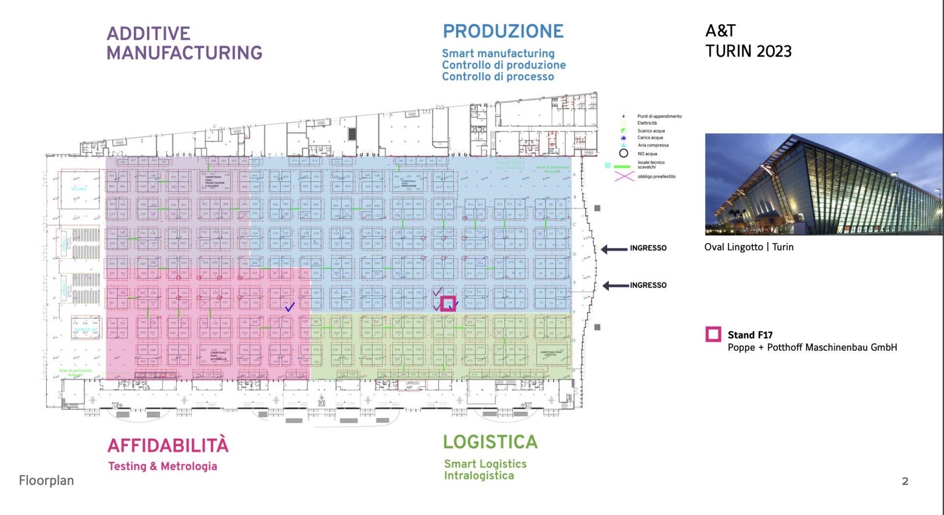 ATE Turin Karte Poppe + Potthoff Messestand F17