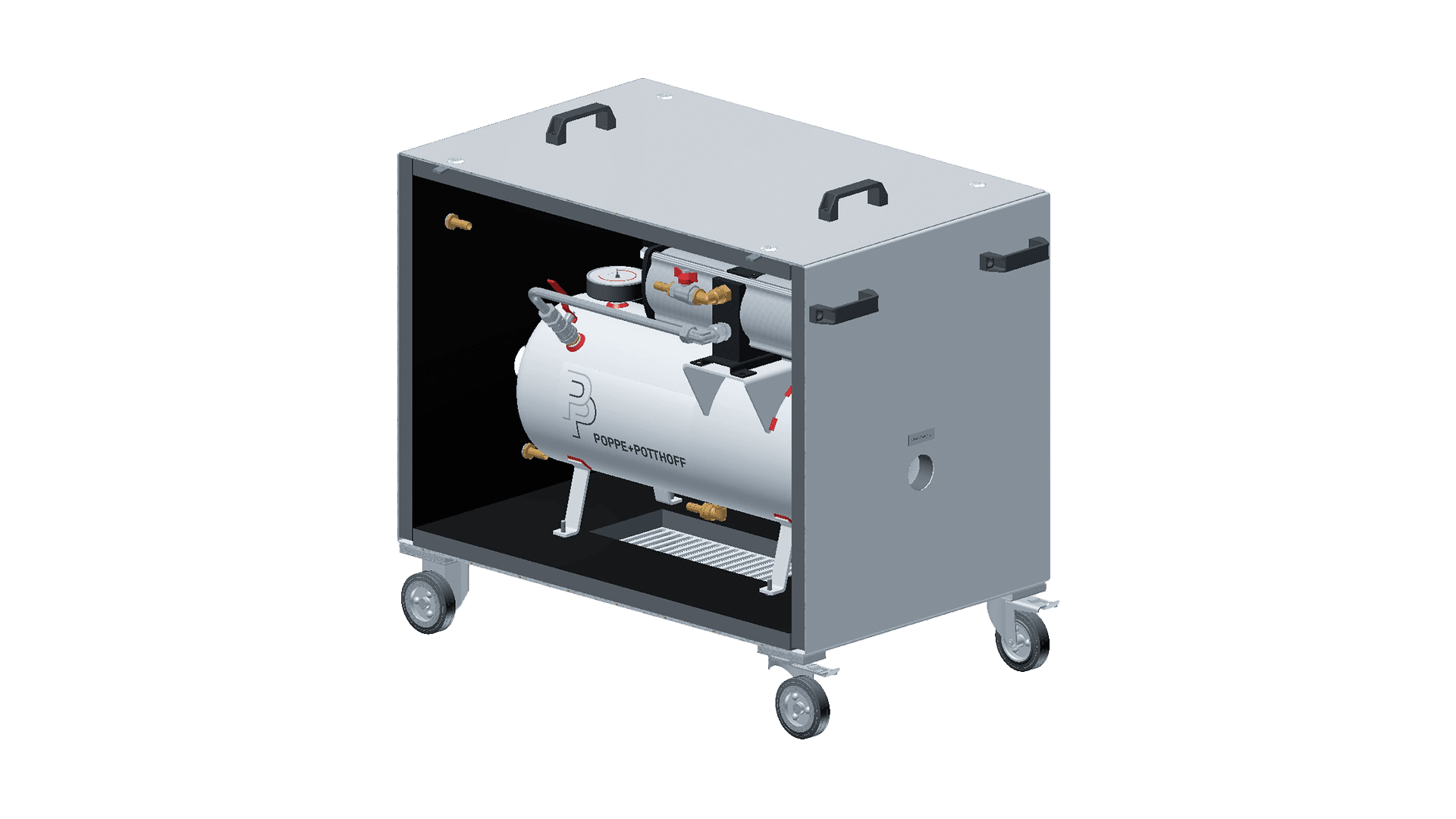 noise reduction box for air compressor and booster units by Poppe  + Potthoff Maschinenbau