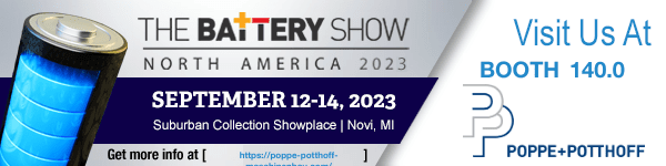 The Battery Show Poppe + Potthoff Pressure Testing Booth 140